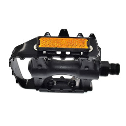 Pédales De Vélo Plates Métal - Noir, Axe 9/16", Pour VTT Et Route (lot De 2, Neuves)