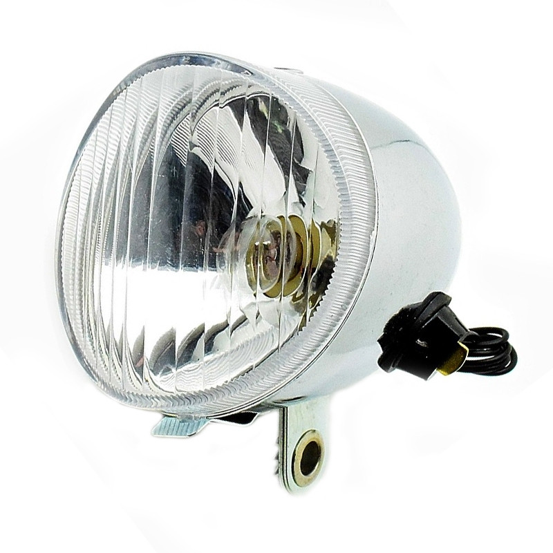ANCIEN PHARE A SUTTER chrome avec deux ampoules pour vélo moto cycles