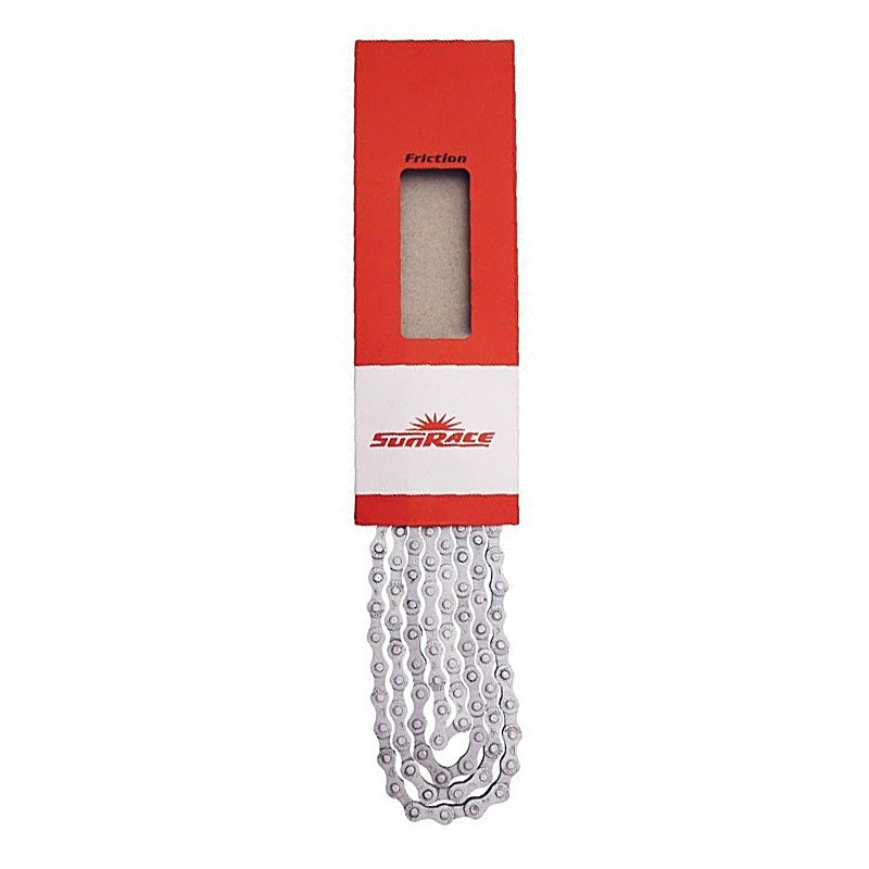 Catena Monovelocità SunRace CNS10 - 112 Maglie 1/2x1/8 Per Bici A Scatto Fisso O City Bike