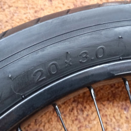 Remorque vélo utilitaire Cargo large Roue 20x3.00 - Charge 100 kg