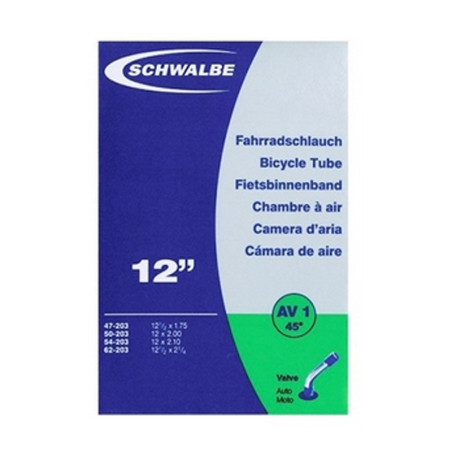 Schwalbe Chambre à air 12 1/2X1.75-2.25 Schrader AV1 Noir