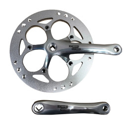 Pédalier Sturmey Archer 58 dents couleur argent 170mm FCSS56