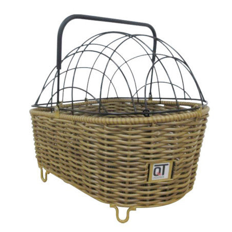 Panier vélo pour chien arrière avec grille de protection