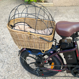 Qt Cycletech Panier vélo pour chien arrière avec grille de protection