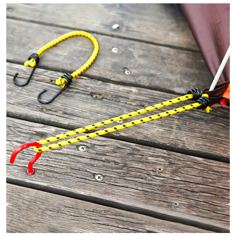 Lntyq Lot De 20 Tendeurs Elastique Avec Crochets En Métal - 15 Cm Tendeur Bache Rouge Crochet Sandow Tres Resistant Pour Camping Tarpes Tentes Canopees 87231337