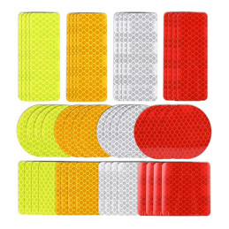 Pochette de 48 stickers réfléchissants pour vélo et accessoires