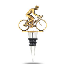 Figurine Cycliste Sur Vélo De Course – Déco Métal Argenté, Cadeau Homme