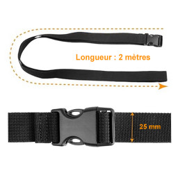 Sangles pour charges légères avec boucle de serrage rapide