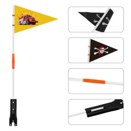 Assortiment de drapeau vélo avec 3 fanions originaux