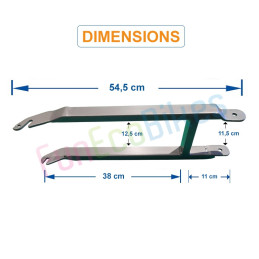Fourche de vélo et remorque pour la transformation arrière