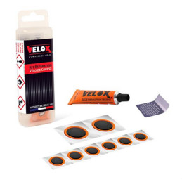 Kit réparation Velox ROUTE 8 pièces avec colle 5ml et râpe