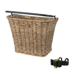 Panier de vélo Basil Bremen Rattan Look avec fixation