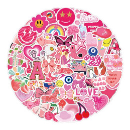 Stickers ROSE pour petite fille à vélo