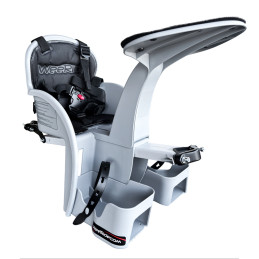 Siège vélo pour enfant bébé Weeride Platinium - Gris et noir