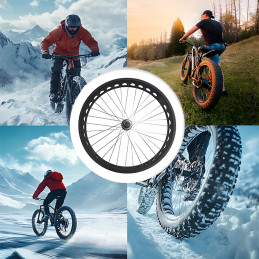 Roue arrière vélo FAT BIKE 26 pouces avec axe rapide