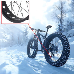 Roue arrière vélo FAT BIKE 26 pouces avec axe rapide