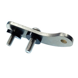 Patte de fixation avec visserie pour porte bagages sur cadre sans oeillet