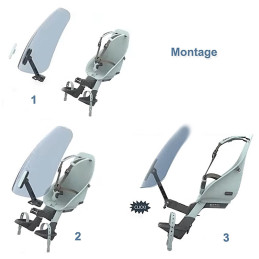 Pare-brise teinté pour siège vélo enfant Urban Iki gris
