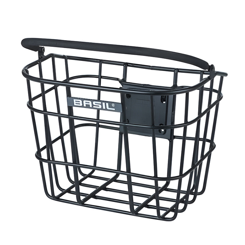 Panier Avant Vélo 139 – Acier Zingué Argent, Fixation Fixe, 18x13x6 Pouces – NEUF