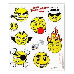 Adhésif autocollant Smiley amusant pour déco sur vélo et trottinette