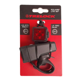 TRELOCK Kit éclairage LS270 + LS260 Squarline set rechargeable