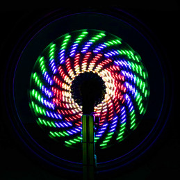 Lumières de roue de vélo étanches à 64 LED 30 modes d'éclairages