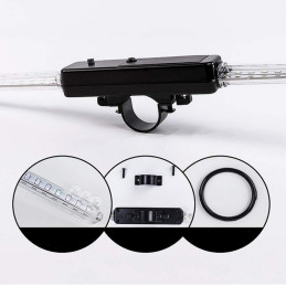 Lumières de roue de vélo étanches à 64 LED 30 modes d'éclairages