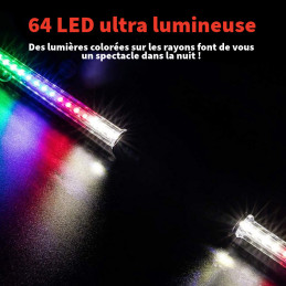 Lumières de roue de vélo étanches à 64 LED 30 modes d'éclairages