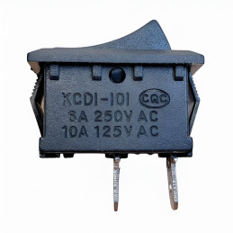 Interrupteur à bascule noir ON-OFF 2 positions 2 bornes 10A 250VAC