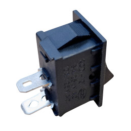 Interrupteur à bascule noir ON-OFF 2 positions 2 bornes 10A 250VAC