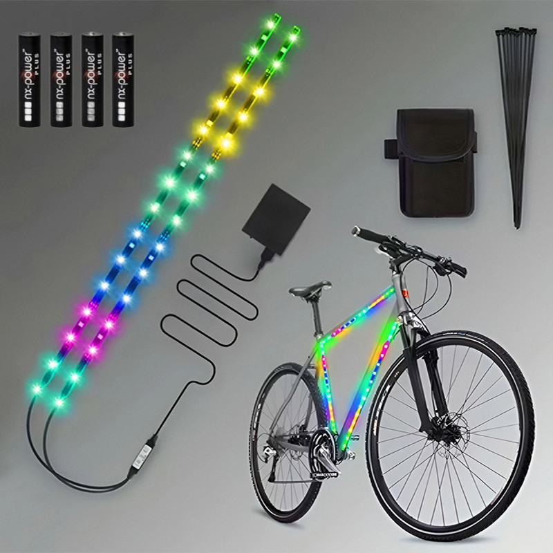 DAWAY Lot de 2 feux de roue de vélo rechargeables - A16 - Pour rayons