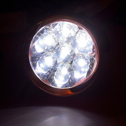 Eclairage vélo rétro à pile sur fourche noir et cuivre