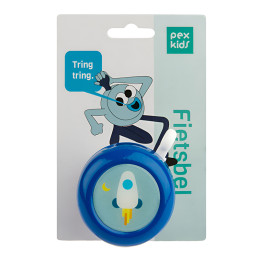 PexKids Enfant Sonnette de vélo Rocket Bleu