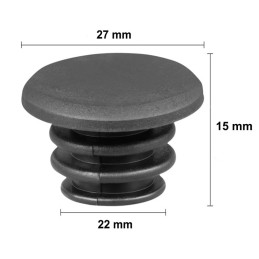 Embout de cintre VTT noir - Par 10