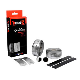 Ruban de cintre metal gris argent Velox pour vélo route