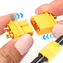 XT60 connecteurs male et femelle pour raccord électrique