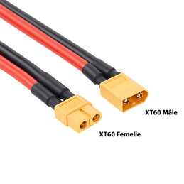 Paire XT60 XT60H Connecteur Mâle Femelle avec câble 2 brins
