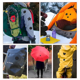 Rustines à coller pour réparer une sacoche vélo déchirée