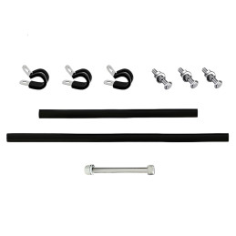 Double tube de chaîne vélo couché avec colliers de fixation