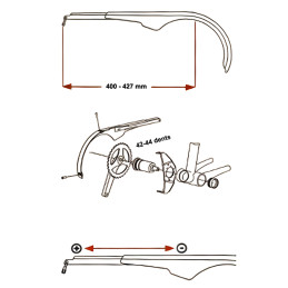 SKS Chainblade protège-chaîne pour moyeu à vitesses 44 dents