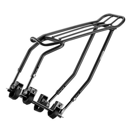 Porte bagage arrière avec fixation colliers sur haubans vélo 26" à 29"
