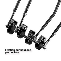 Porte‑bagages arrière pour vélo sur haubans avec système PakRak