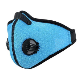 Masque FFP2 anti-pollution FaceMask bleu pour cycliste