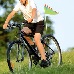 Drapeau de sécurité vélo en forme de Queue de Dinosaure