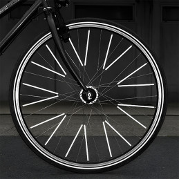 Barrettes réflecteurs colorés pour rayons de vélo Rainette - 12 pièces