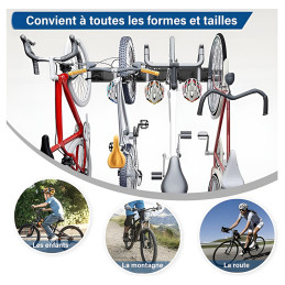 Support mural rotatif 180° casque moto/vélo avec crochets, rangement pratique et design - Décoration