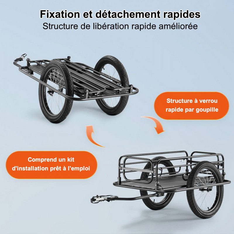 Remorque Vélo Cargo 90L | Remorque Vélo Cargo Grande Taille - VHGMX