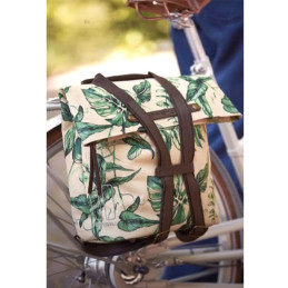 Sacoche vélo double pour porte bagages BASIL EVERGREEN 28/38L