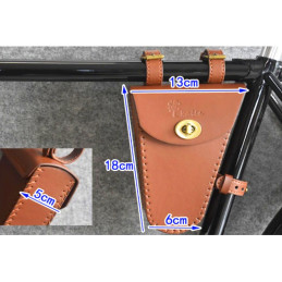 Sac De Cadre Vélo En Cuir Artificiel - Style Rétro, Imperméable - Poche Pour Téléphone, Clés, Accessoires De Vélo