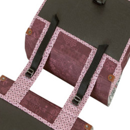 Sacoche vélo double rouge vintage 35L Boheme Basil